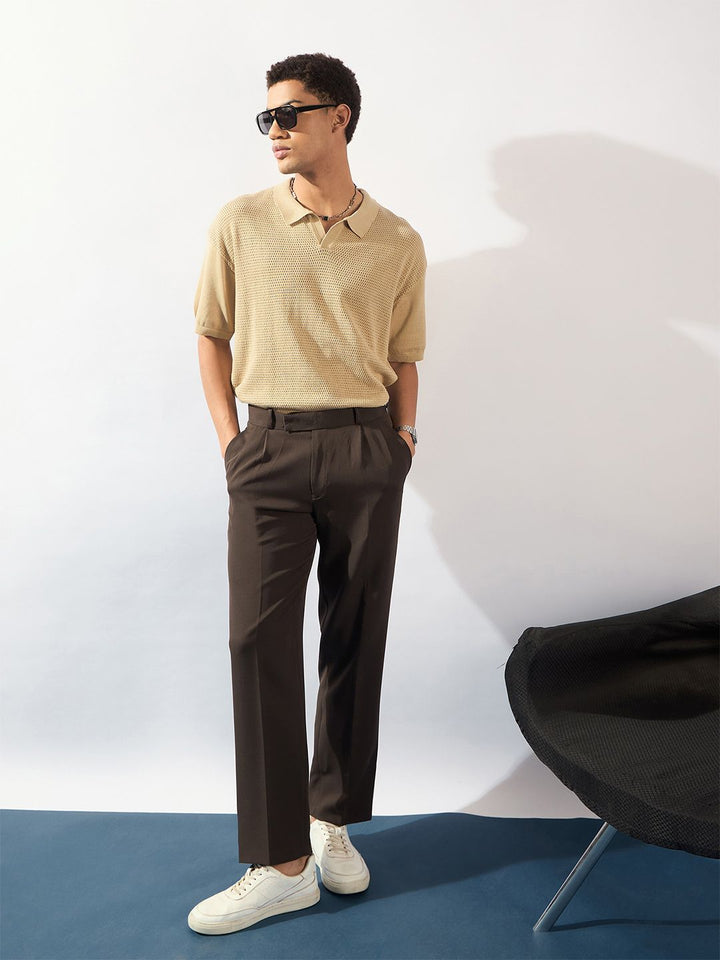 DENNISON Men Polo Collar Oversized Stretchex T-shirt