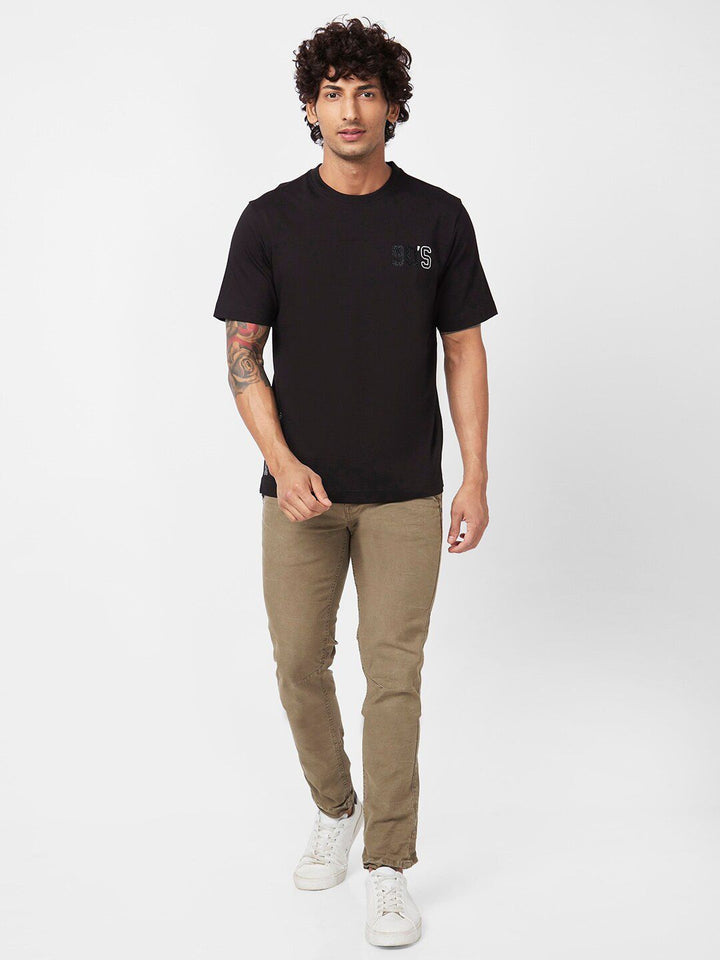 SPYKAR Round Neck Relaxed Fit Cotton T-Shirt