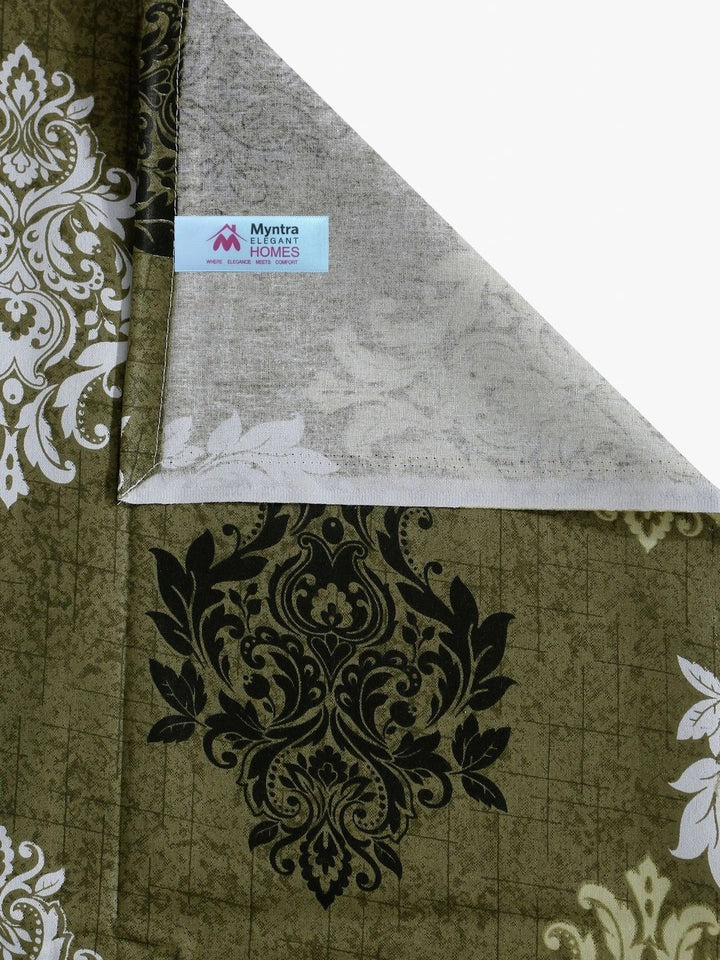 Myntra Elegant Homes Olive Cotton 400 TC Single Bedsheet with 1 Pillow Cover 225X150 cm