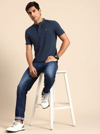 Being Human Henley Neck Pure Cotton T-shirt