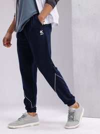 HRX by Hrithik Roshan Men Contrast Piping Mid-Rise Lifestyle Joggers