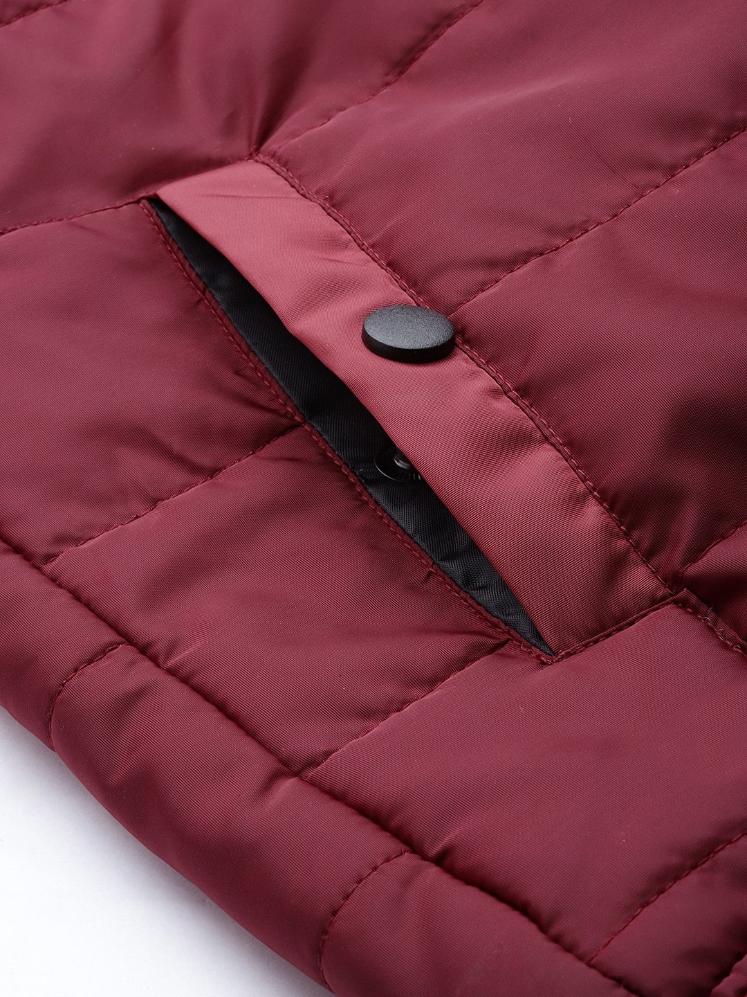 The Indian Garage Co Men Slim Fit Puffer Jacket with Detachable Hood