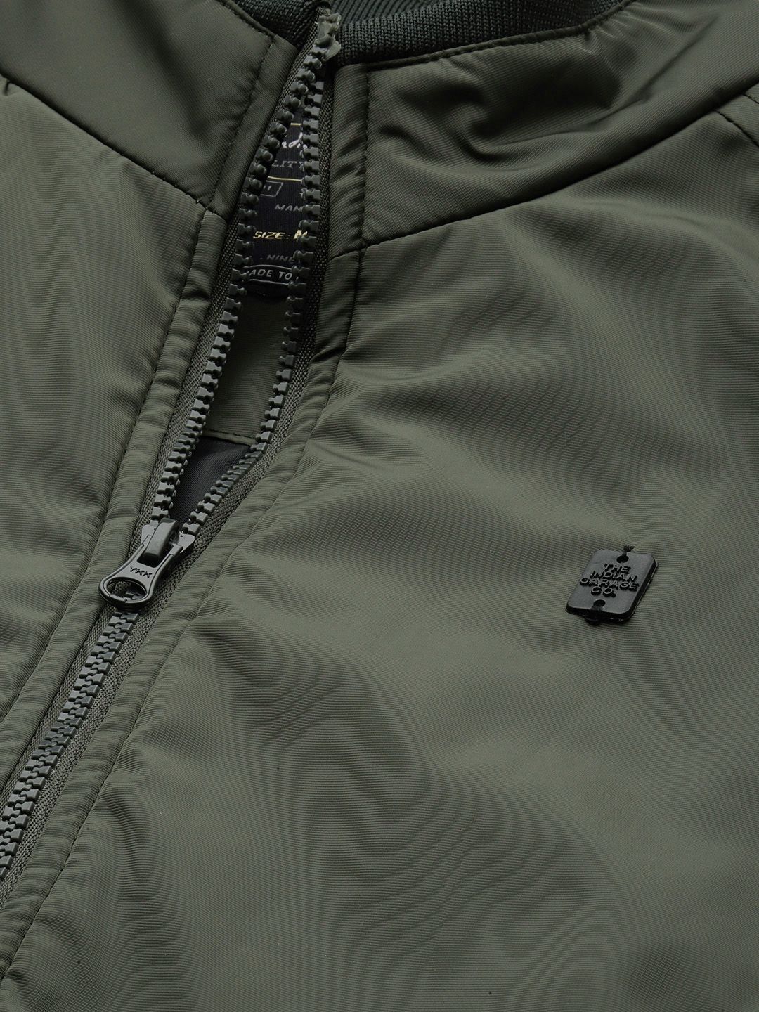 The Indian Garage Co Men Regular Fit Zip-Front Bomber Jacket