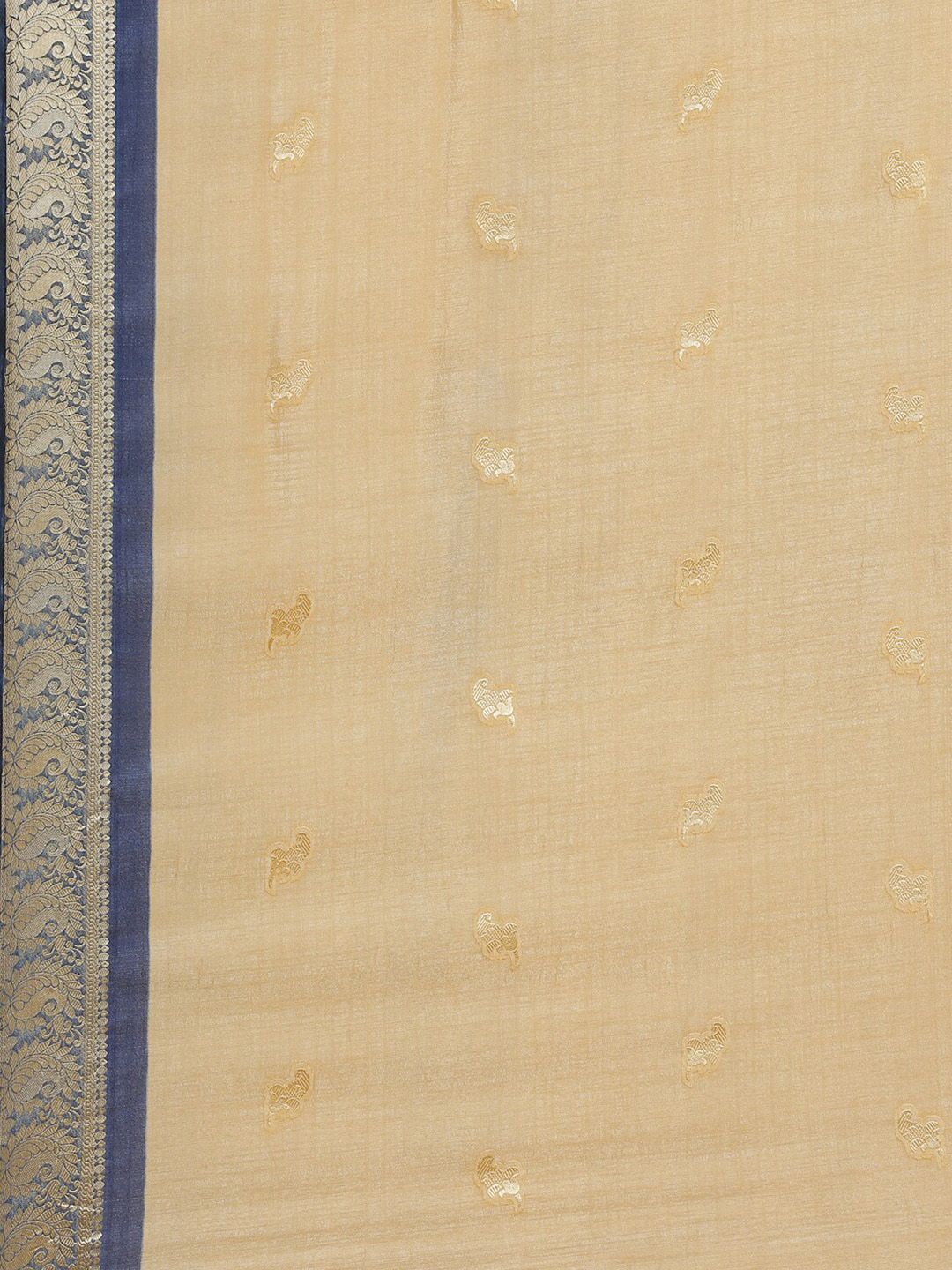 Saree mall Beige & Gold-Toned Woven Design Sarees