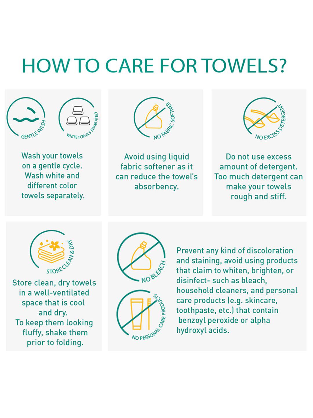 MYTRIDENT Unisex Set of 6 White 625 GSM Cotton Face Towel