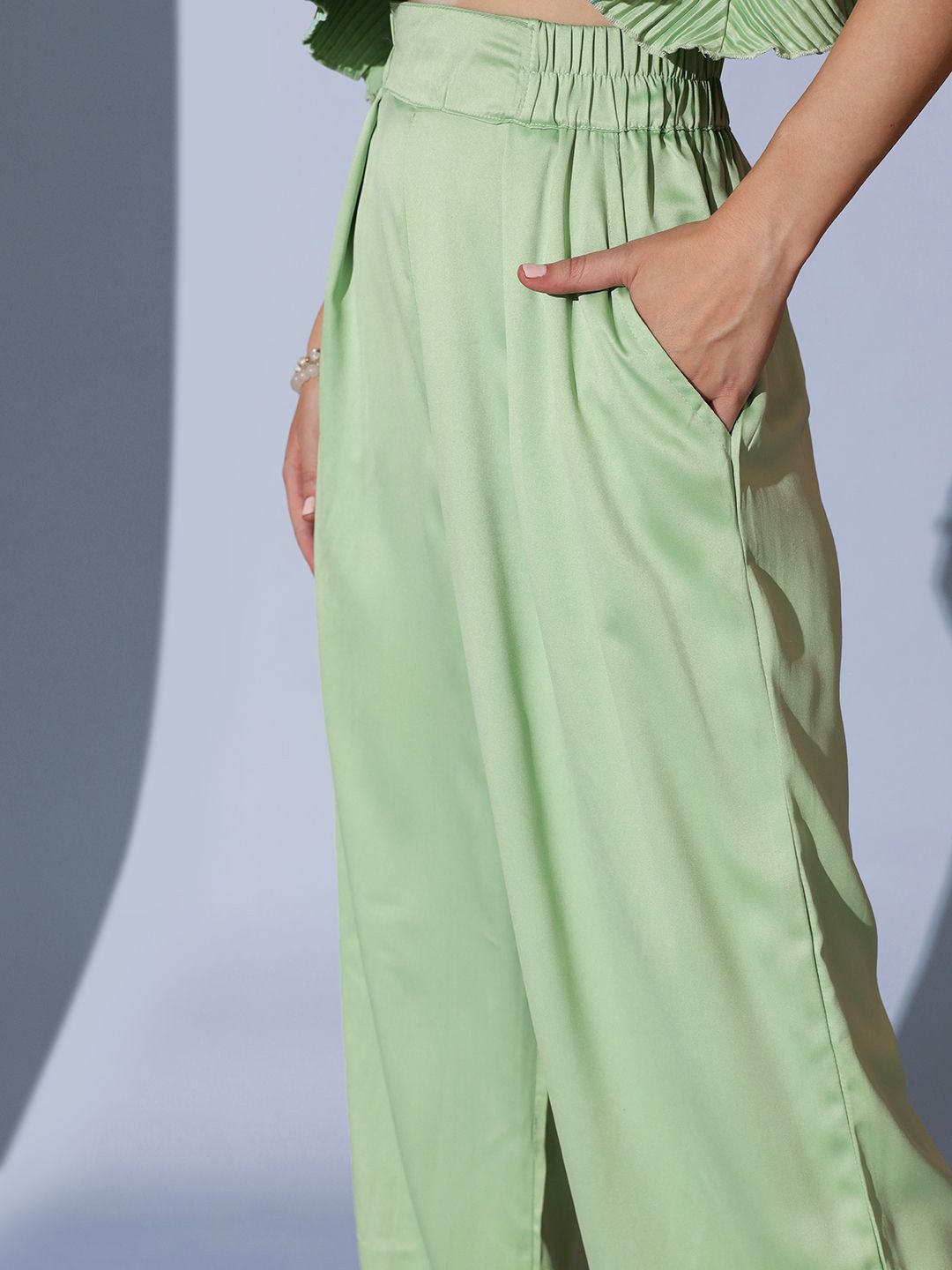 STREET 9 Pleated Shoulder Strap Top With Trouser Co-Ords