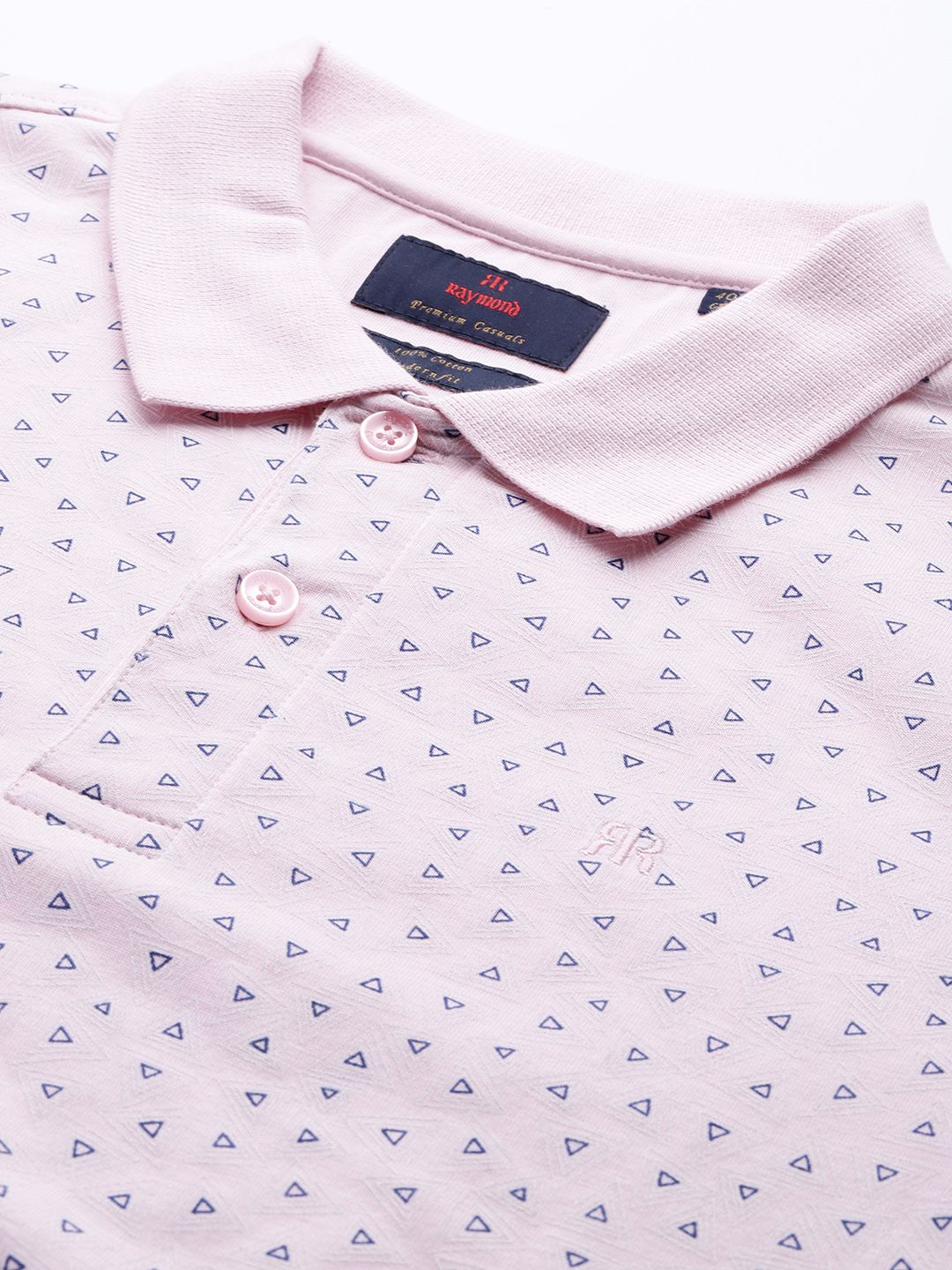Raymond Slim Modern Fit Printed Polo Collar Pure Cotton T-shirt
