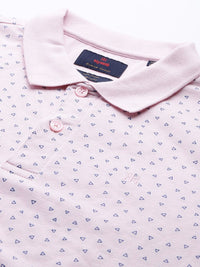 Raymond Slim Modern Fit Printed Polo Collar Pure Cotton T-shirt