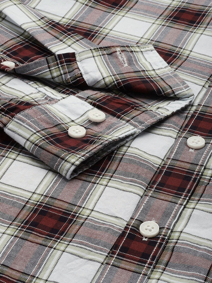 Being Human Pure Cotton Slim Fit Checked Casual Shirt
