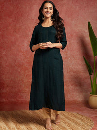 Libas Geometric Embroidered Sequinned Straight Kurta