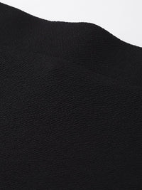 SASSAFRAS Black Ribbed Midi Pencil Skirt