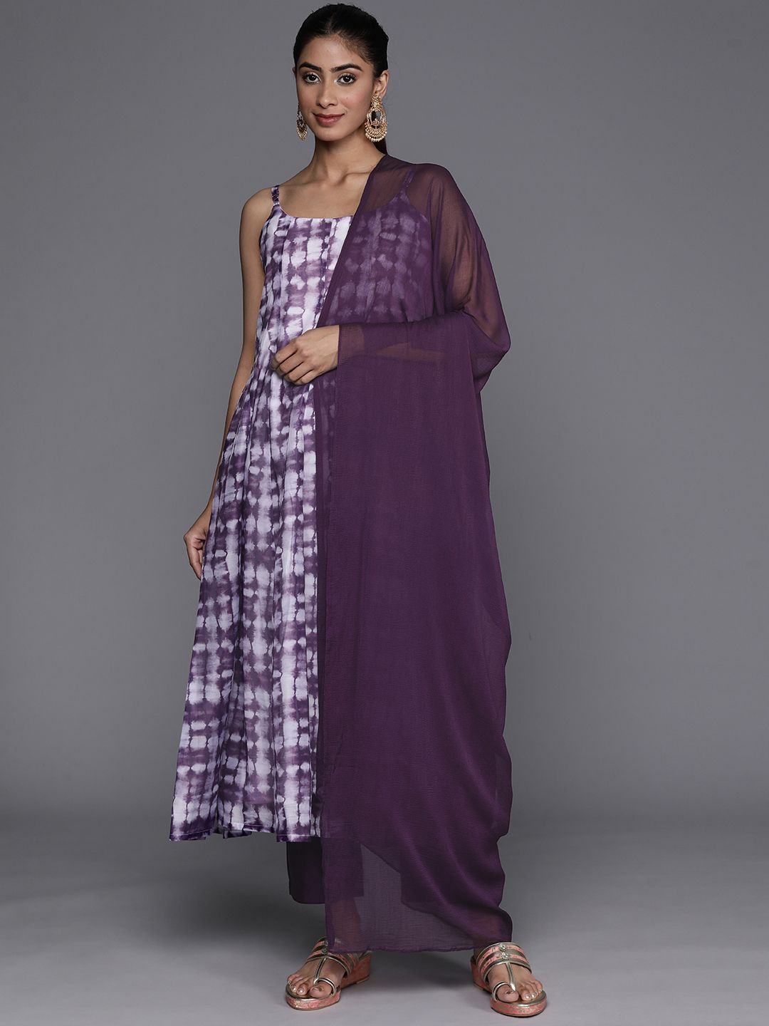 Varanga Printed Chanderi Silk Kurta with Trousers & Dupatta