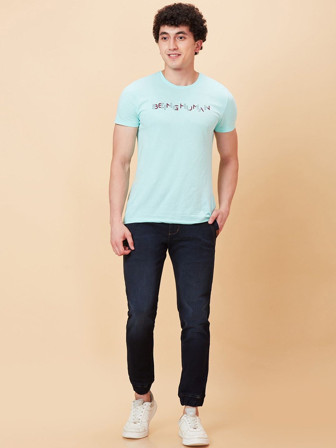 Being Human Men Cotton Mid-Rise Jogger