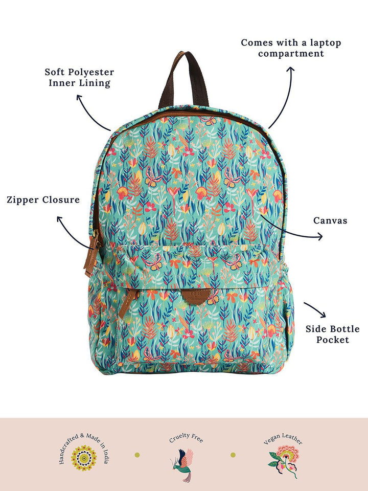 TEAL BY CHUMBAK Women Up to 15 Inch Laptop Graphic Backpack