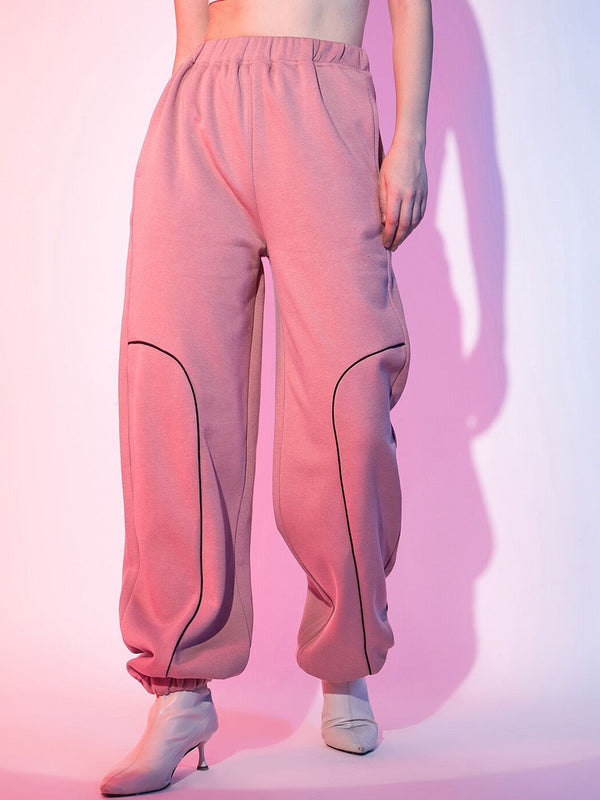 Street 9 Wanita Pink Longgar Fit Joggers