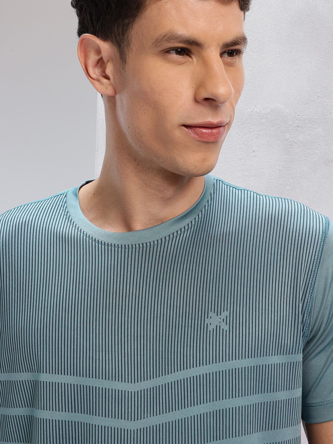 HRX by Hrithik Roshan Geometric Print Rapid-Dry Training T-shirt