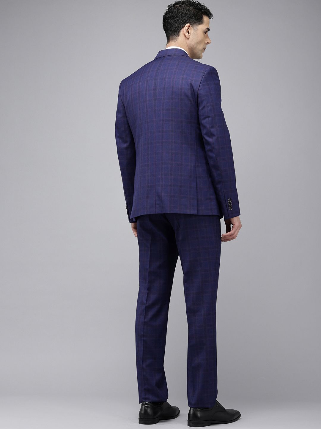 Park Avenue Checked Single Breasted 2 Piece Formal Suits