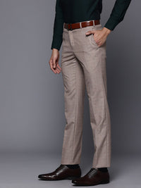 Raymond Men Checked Slim Fit Trousers