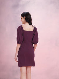 DressBerry Seersucker Cut-Out Sheath Dress