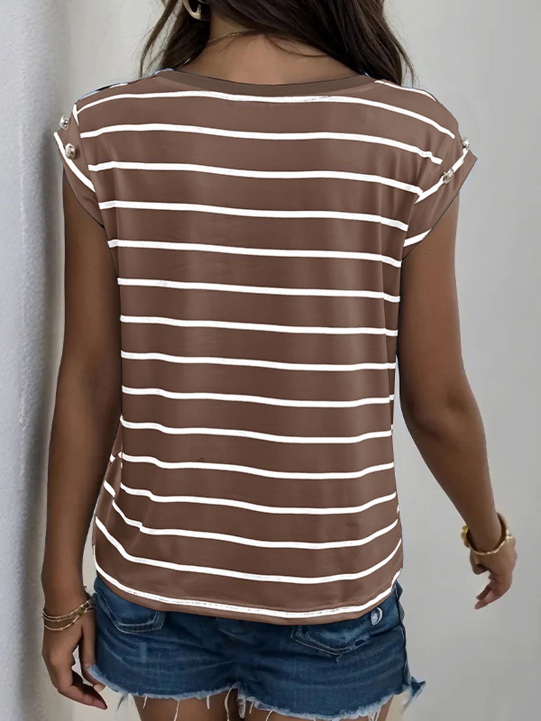 all about you Women Striped T-shirt
