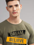 ADRO Men Typography Printed Applique T-shirt