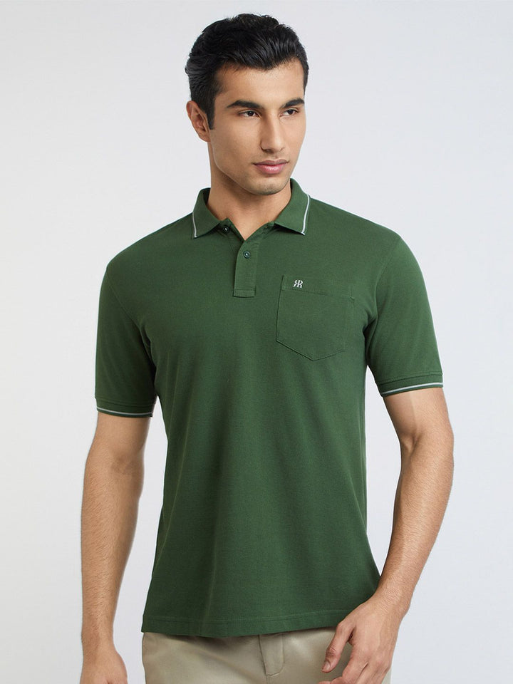 Raymond Pure Cotton Modern Fit Polo Collar T-shirt
