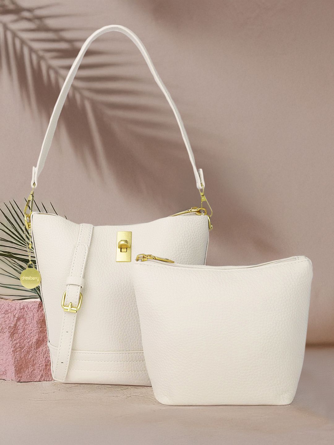 DressBerry Structured Shoulder Bag with Pouch