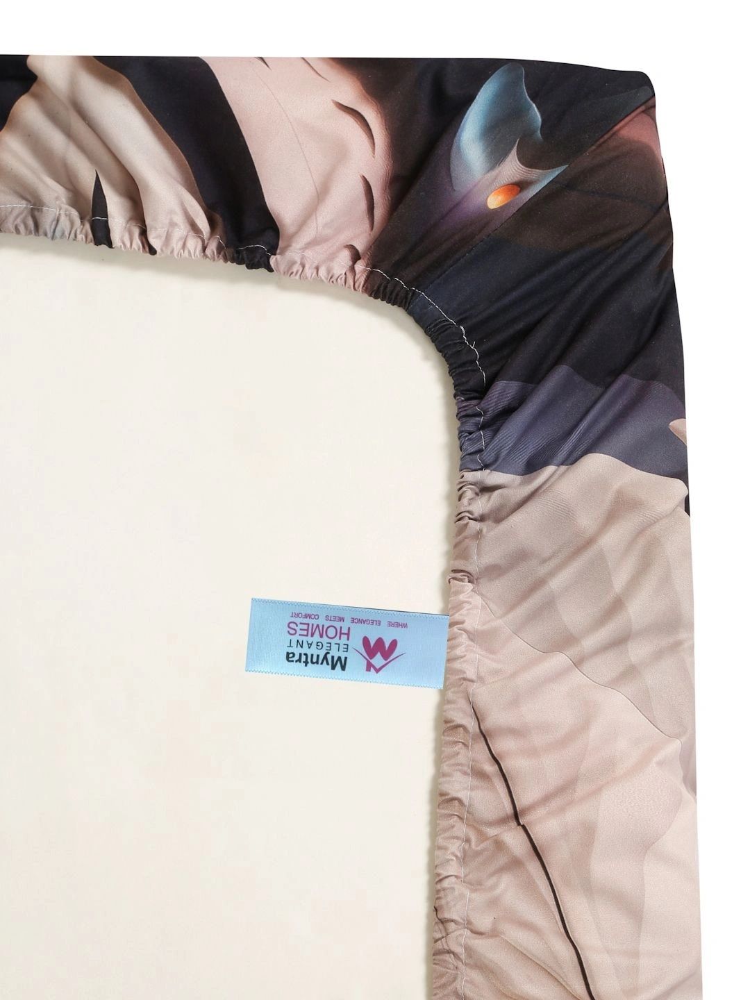 Myntra Elegant Homes Black & Brown 400 TC Cadar Katil King dengan 2 Sarung Bantal