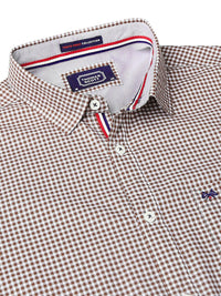Thomas Scott Men Brown Relaxed Gingham Checks Checked Pure Cotton Casual  Sustainable Shirt