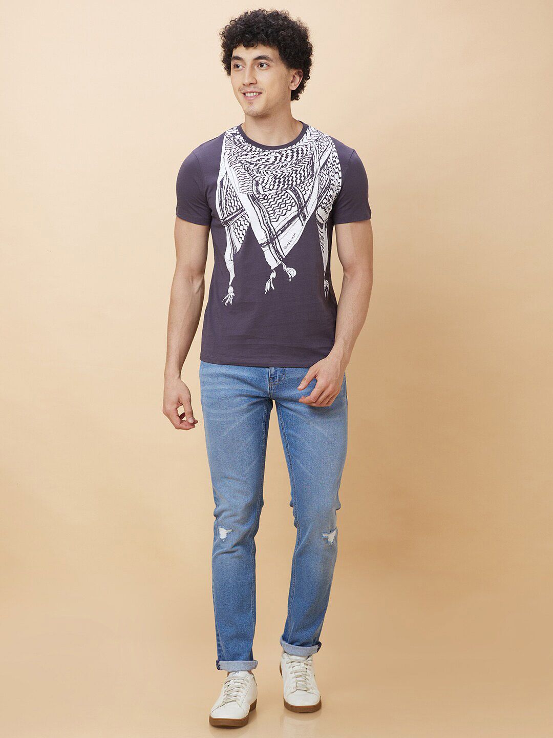 Being Human Graphic Printed Round Neck Pure Cotton T-shirt