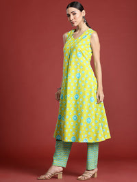 Indo Era Bandhani Printed Pure Cotton Kurta with Trousers