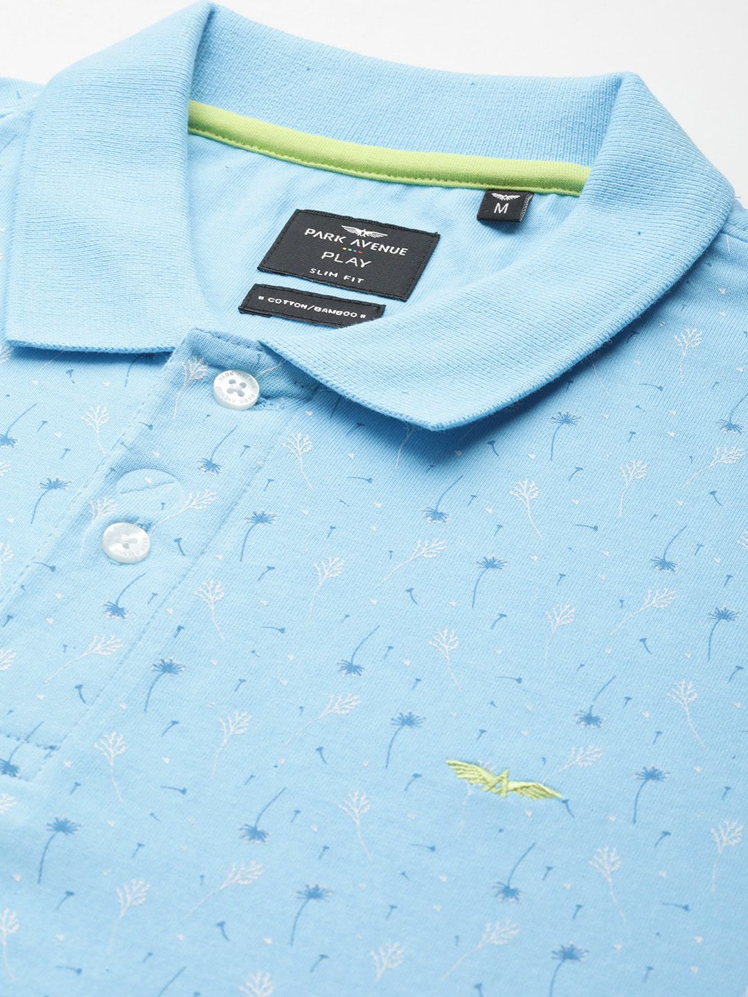 Park Avenue Men Printed Polo Collar Slim Fit T-shirt