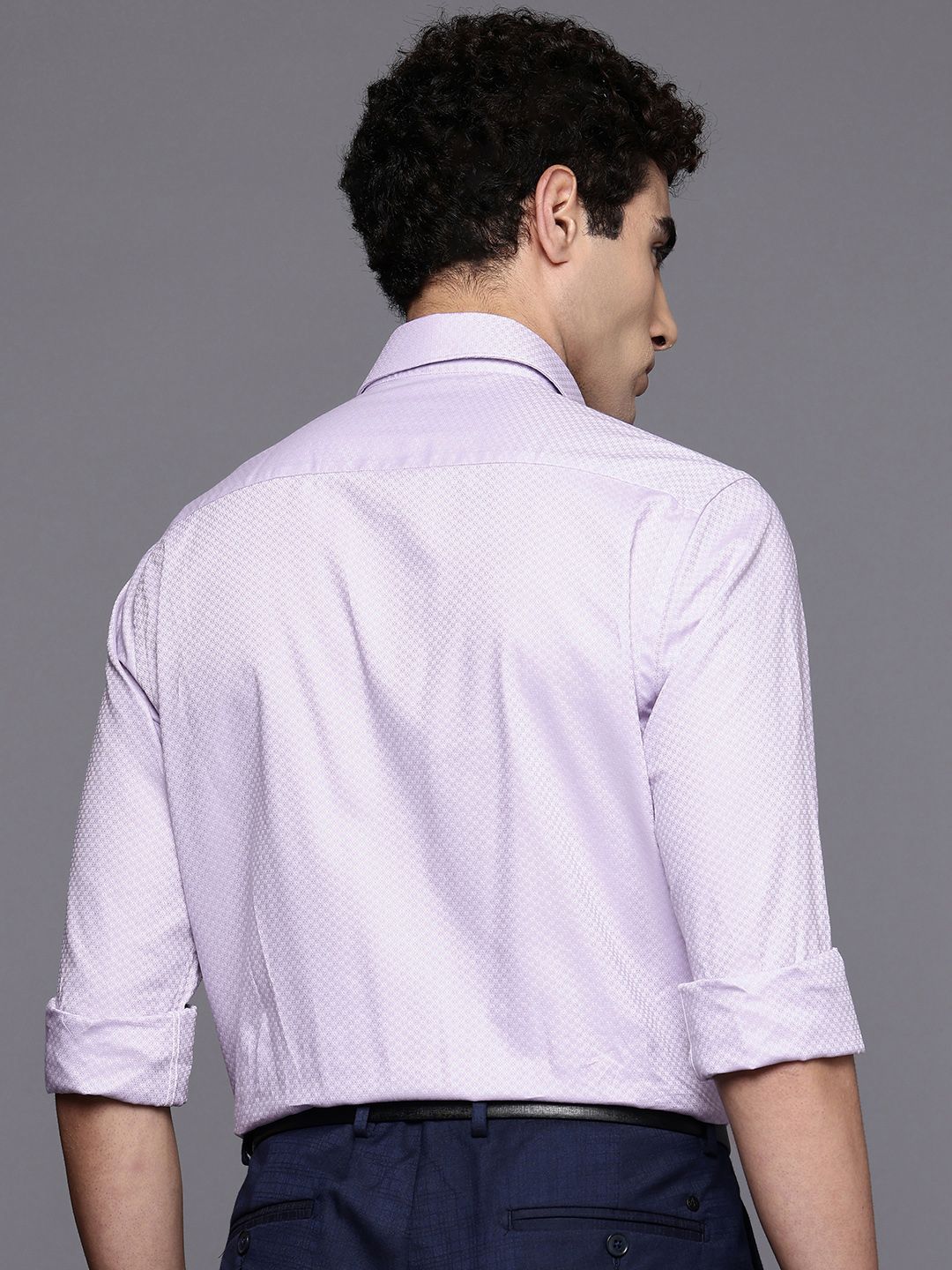 Raymond Pure Cotton Textured Slim Fit Formal Shirt