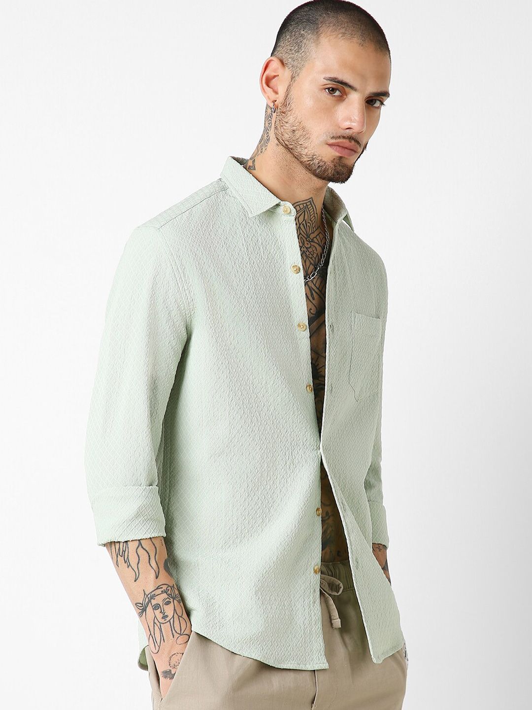 VASTRADO Men Classic Slim Fit Casual Shirt