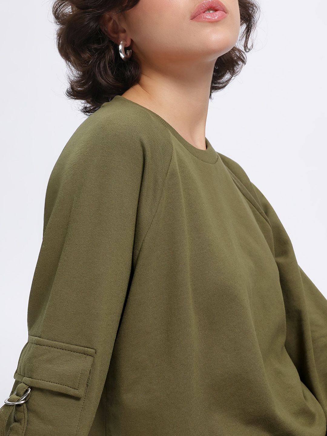 DressBerry Raglan Sleeves Pocket Sweatshirt