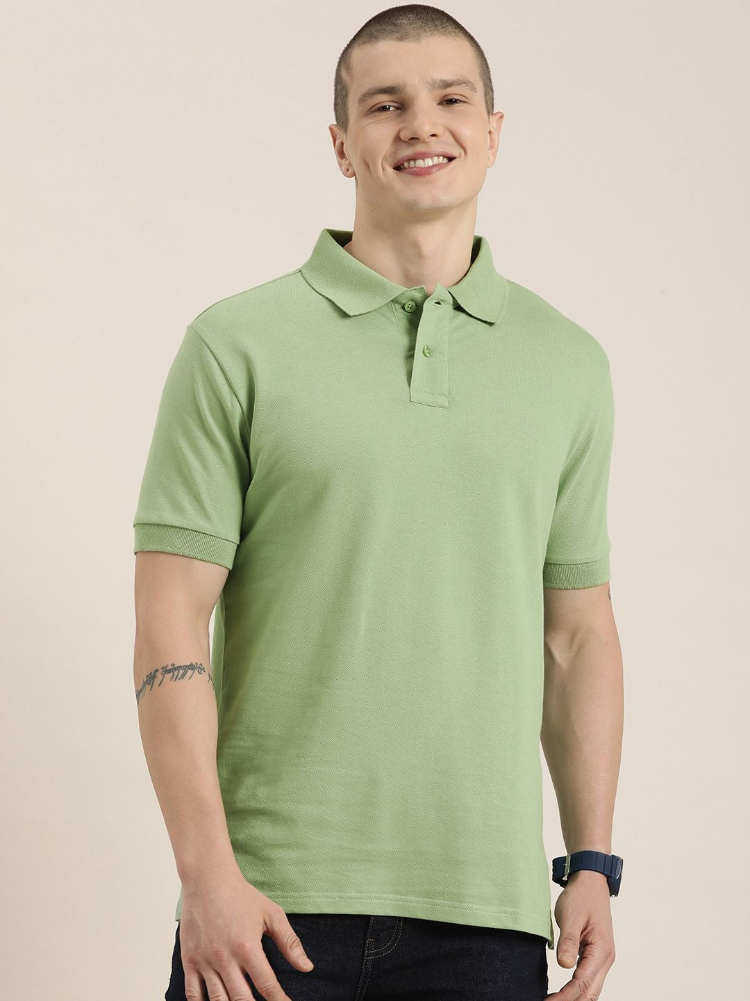 DILLINGER Men Polo Collar Pure Cotton T-shirt