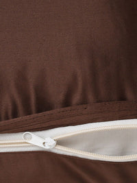 HOSTA HOMES Brown Set of 2 Embellished Square Cushion Covers