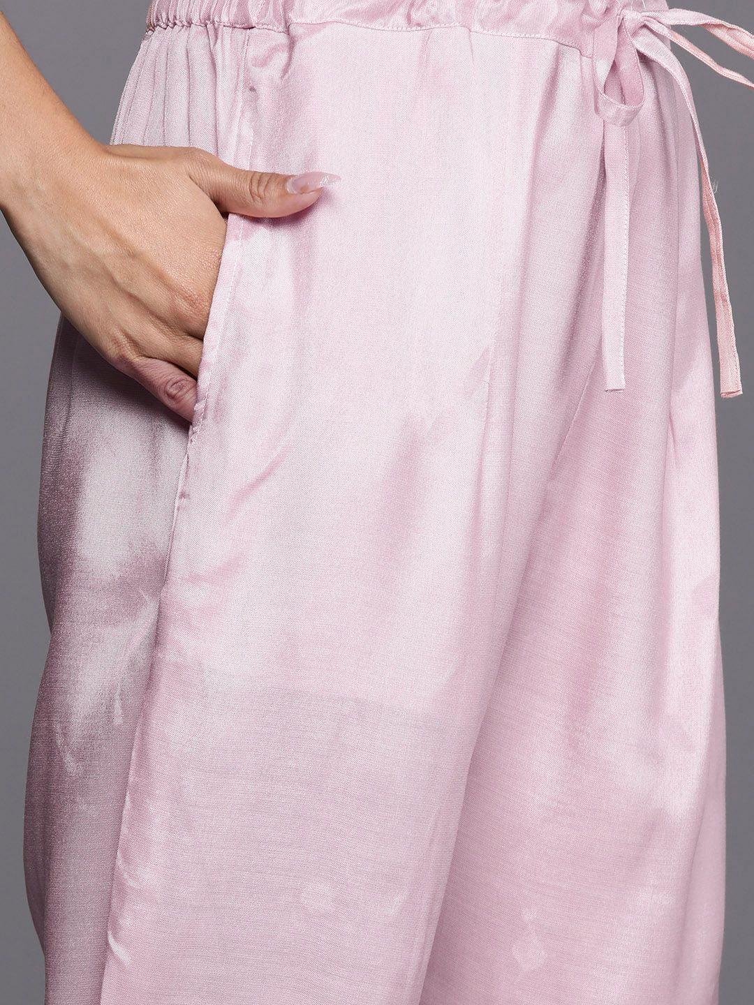 Kurta Kerja Benang Biasa Wanita Era Indo dengan Seluar &amp; Dupatta