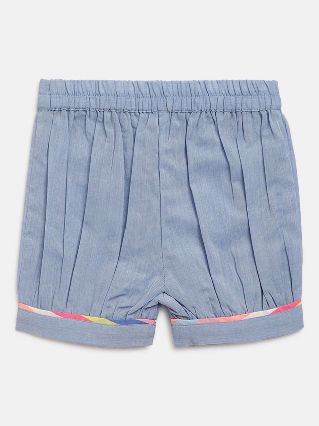 Nauti Nati Girls Pink & Grey Striped Top with Shorts