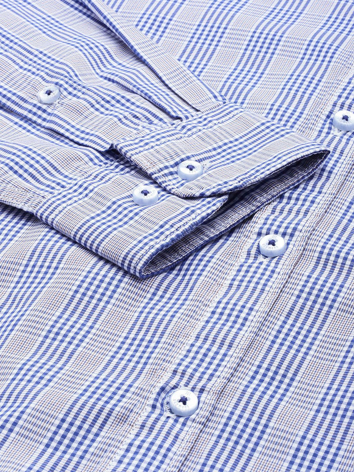 Raymond Contemporary Fit Checked Pure Cotton Semiformal Shirt