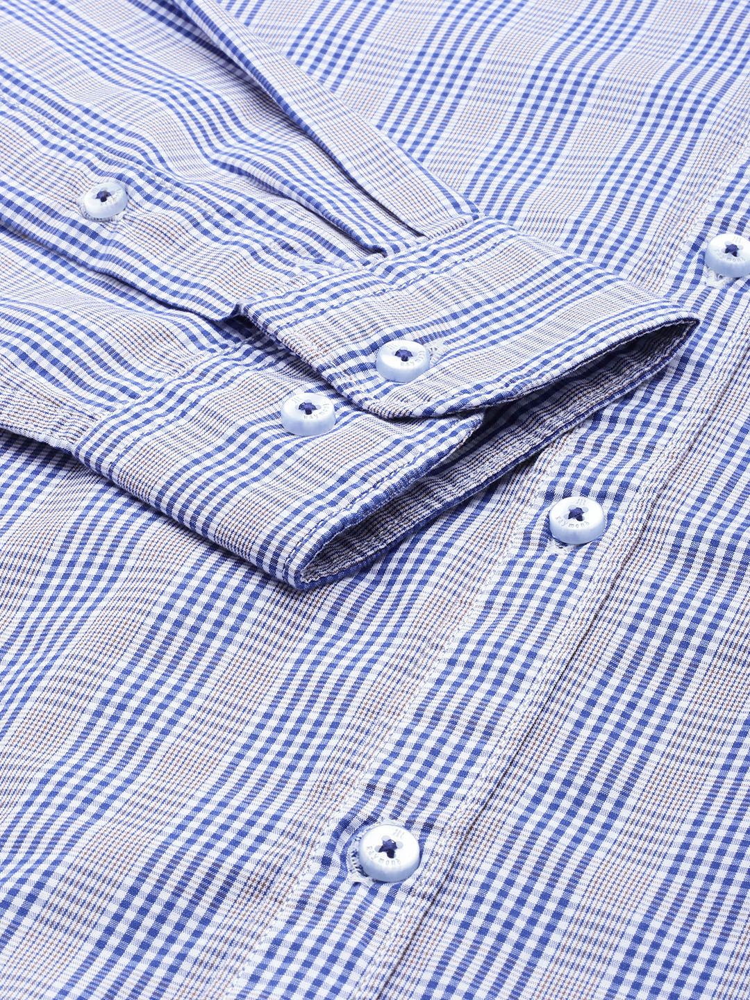 Raymond Contemporary Fit Checked Pure Cotton Semiformal Shirt