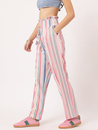 DressBerry Women Elevated Essentials Striped Trousers
