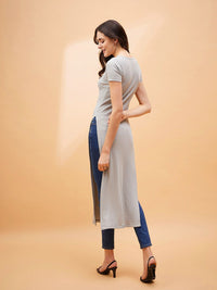 SASSAFRAS BASICS Striped Longline Cotton Top