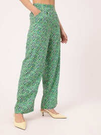 DressBerry Women Dainty Ditsy Wide Leg Trousers