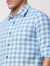 SPYKAR Men Slim Fit Opaque Checked Casual Shirt