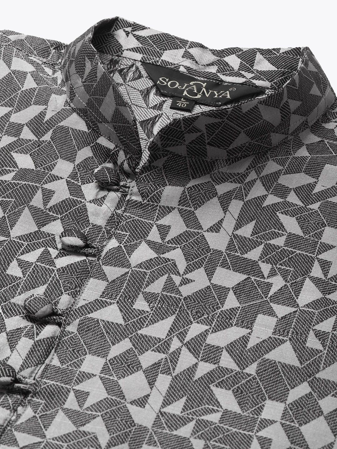 SOJANYA Men Silk Blend Woven Design Kurta