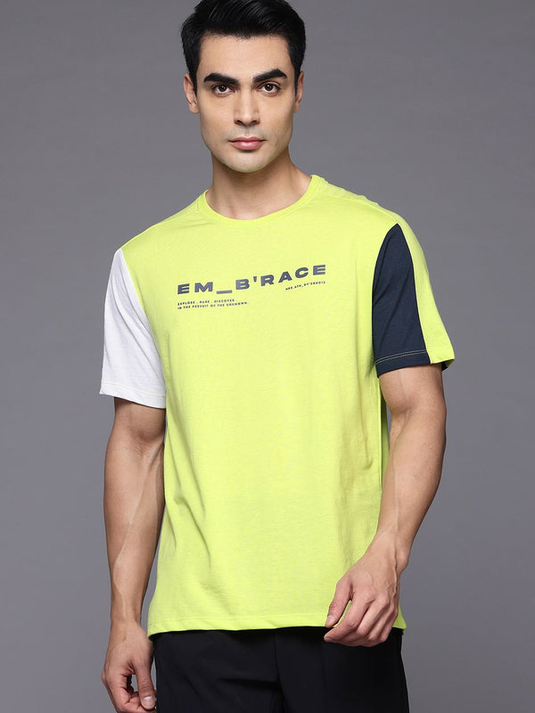 HRX by Hrithik Roshan Typography Printed Colourblocked T-Shirt