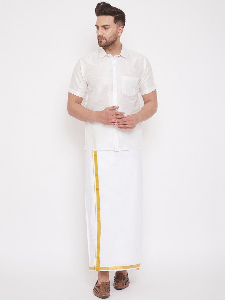 VASTRAMAY Shirt With Veshti Set