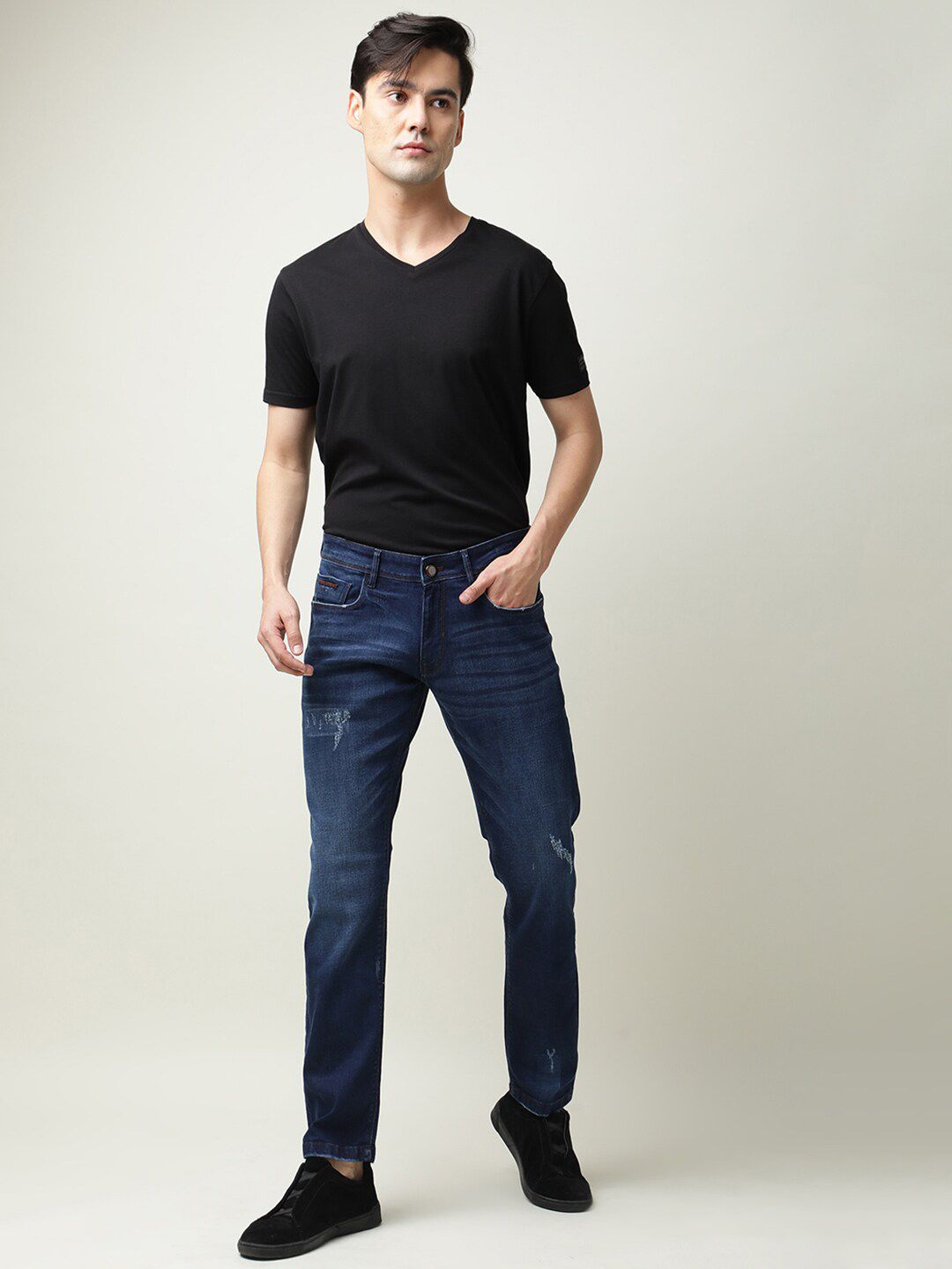 RARE RABBIT Men Reno Slim Fit Cotton Jeans