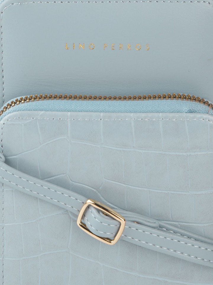 Lino Perros Women Blue Animal Printed PU Structured Sling Bag